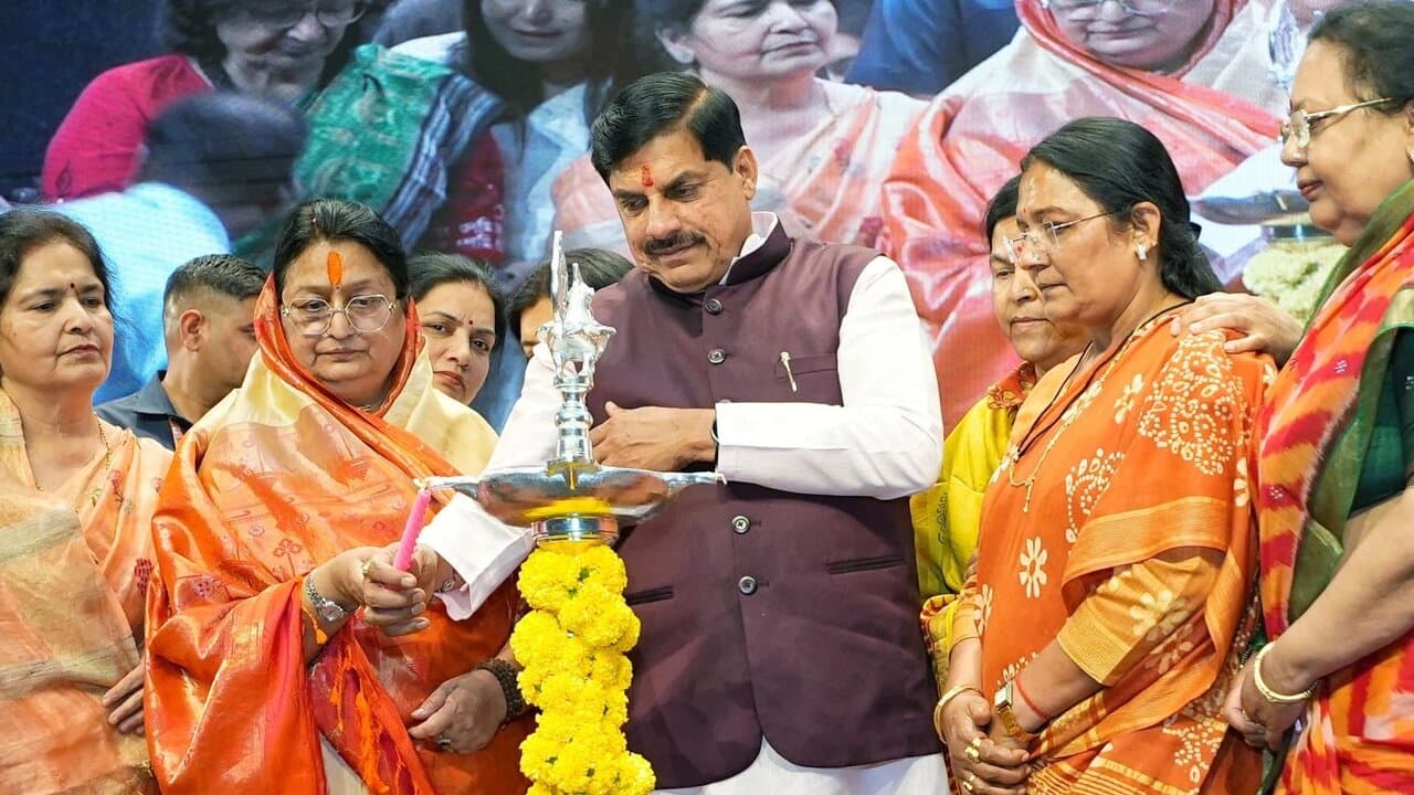 CM Mohan Yadav at a Ceremonial Lamp Lighting